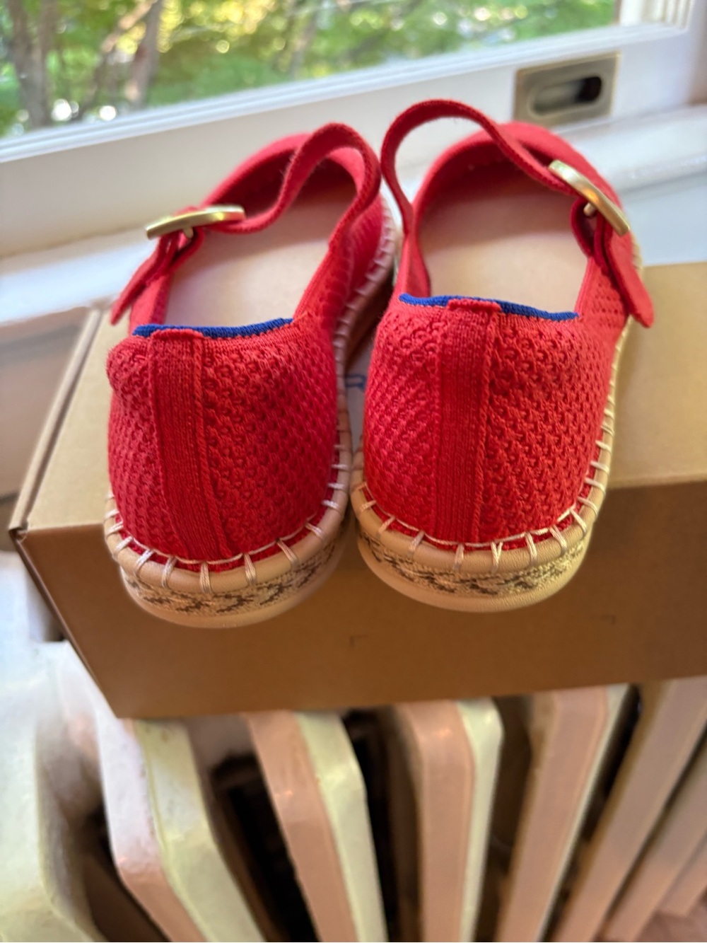 Rothy's Espadrille Mary Jane in Red Hot. NWT. Size 8.5 - Picture 6 of 10